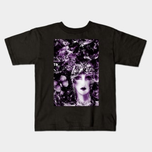 purple flapper girl collage poster print Kids T-Shirt